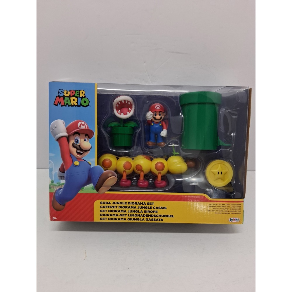 Nintendo Super Mario Soda Jungle Diorama Set Jakks Pacific Figures 42160